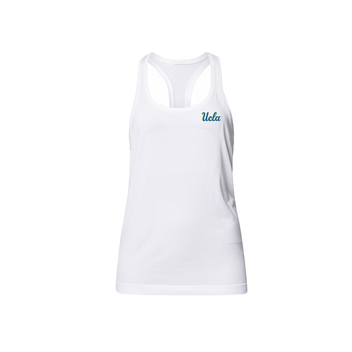 UCLA Women's Swiftly Tech Racerback Tank Top - White